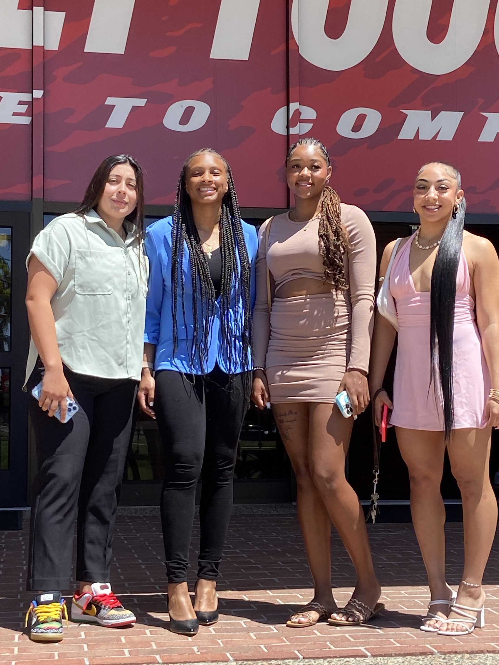 Protestors Rally In Support of Women's Basketball Team Outside Stan State's Athletic Awards