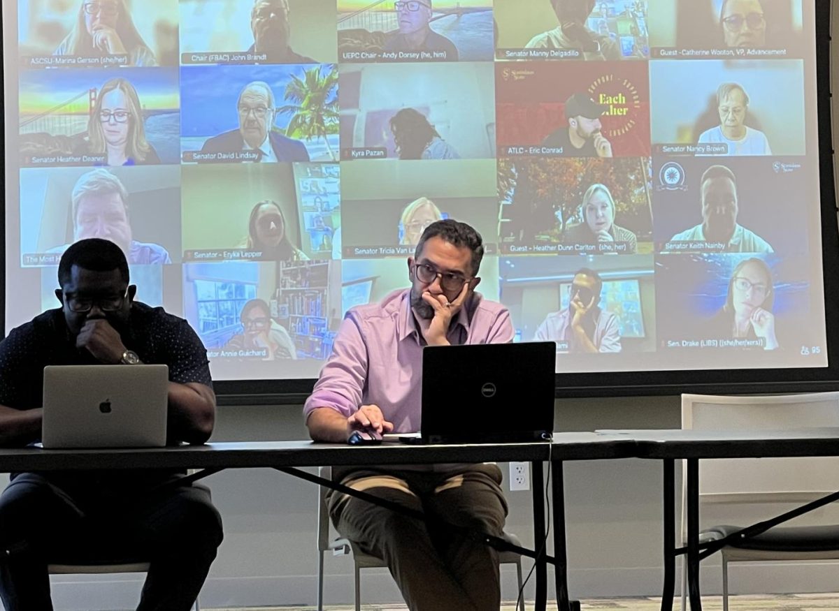 Speaker Alami in the middle of the meeting 