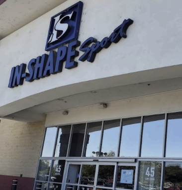 The entrance of In-Shape in Turlock minutes from Stan State's campus 