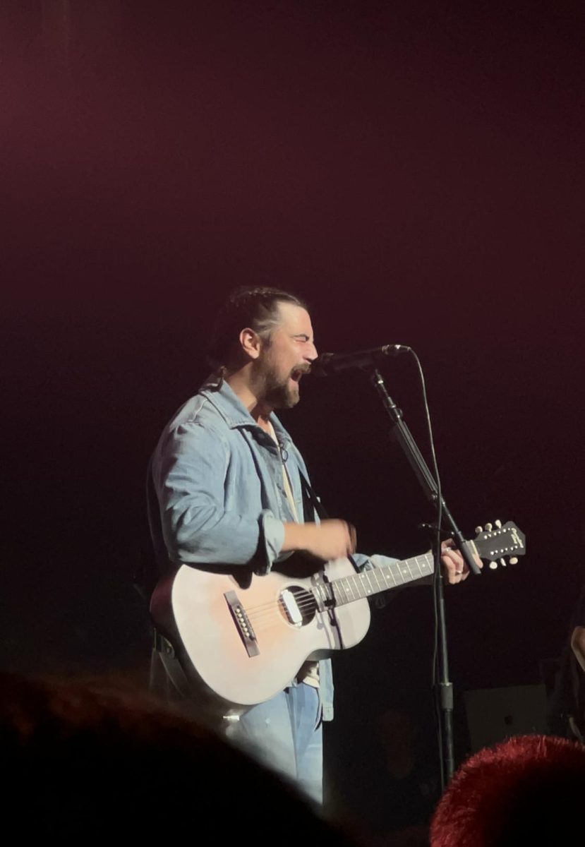 Noah Kahan singing "The Great Divide" on Thursday, Feb. 5, 2026 at The Warfield in San Francisco.