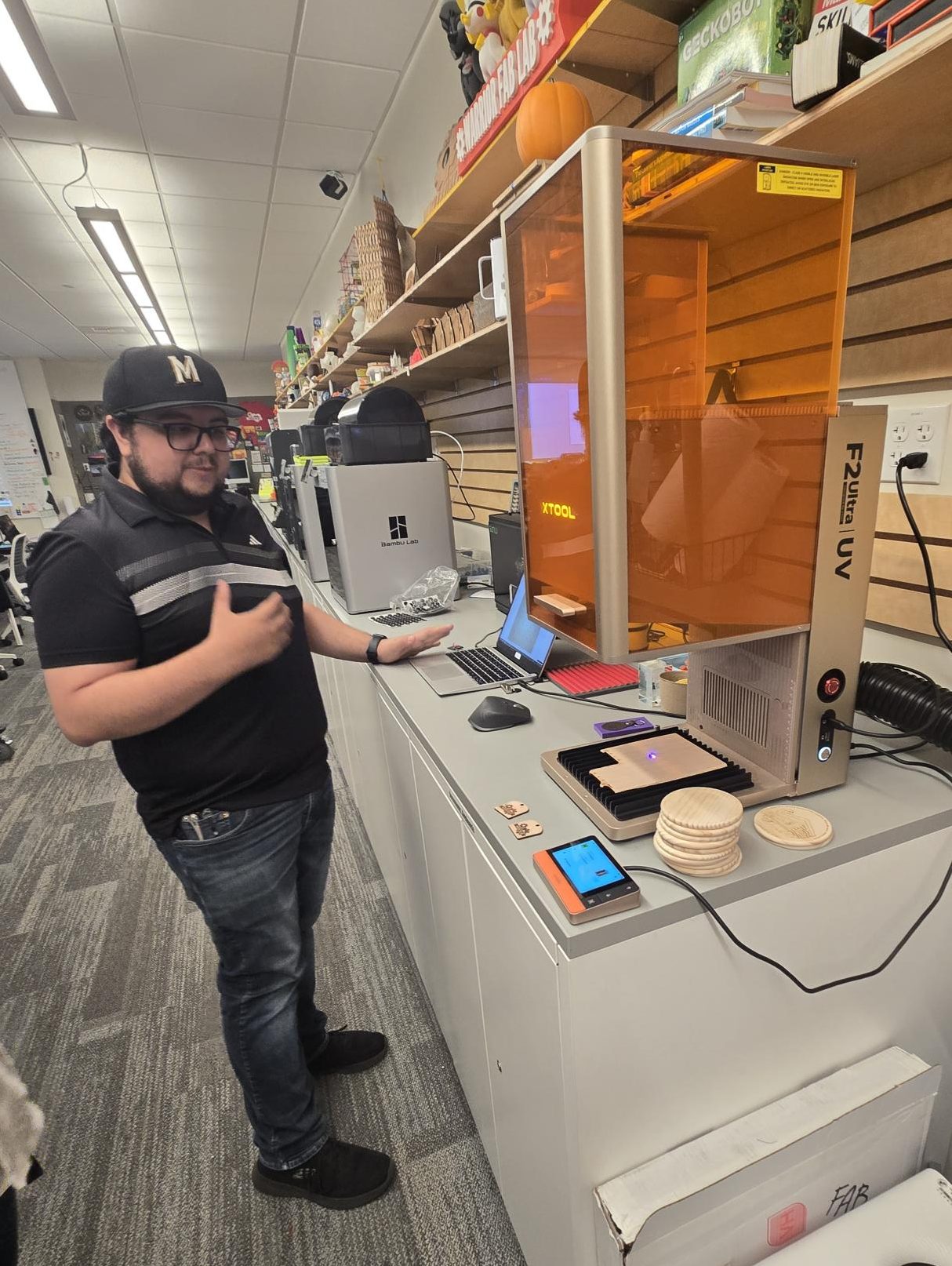 Fab Lab workshop brings student designs to life with laser engraving
