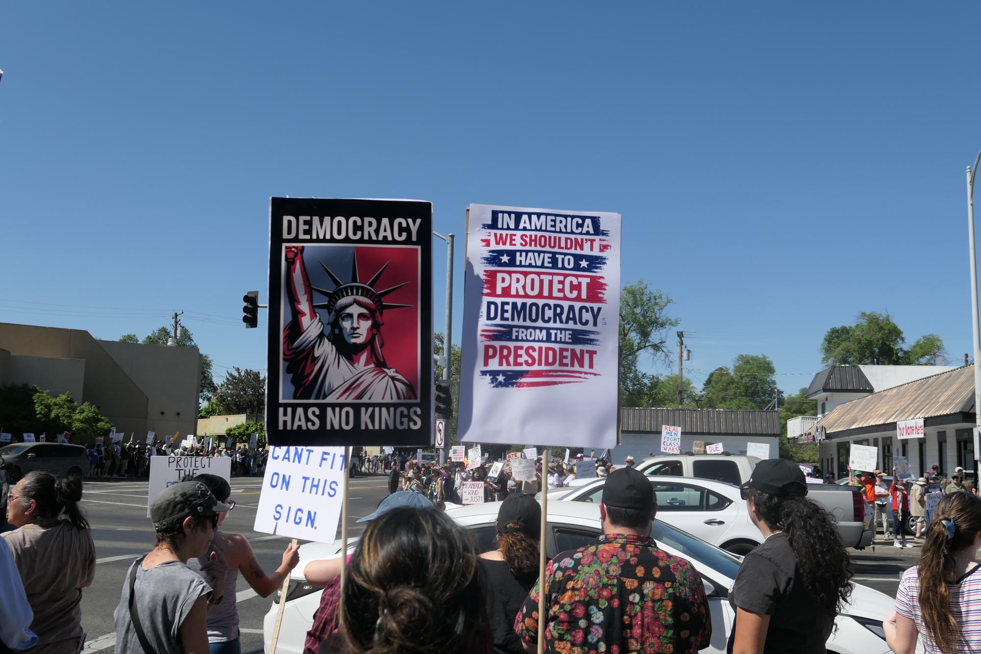 Modesto participates in nationwide "No Kings" protest