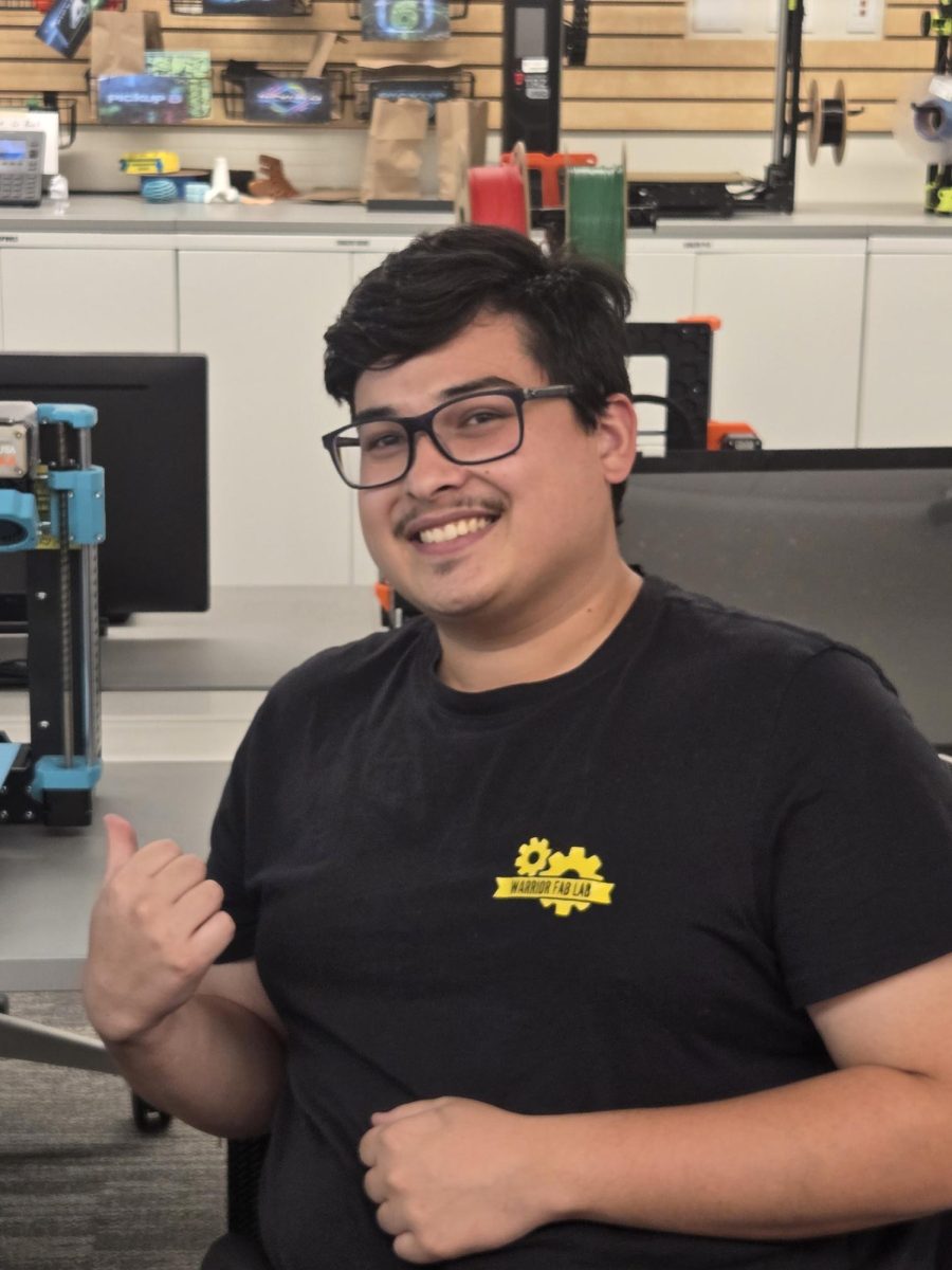 Picture of Sergio Parga at the Fab Lab on April 20th, 2026, in Turlock.