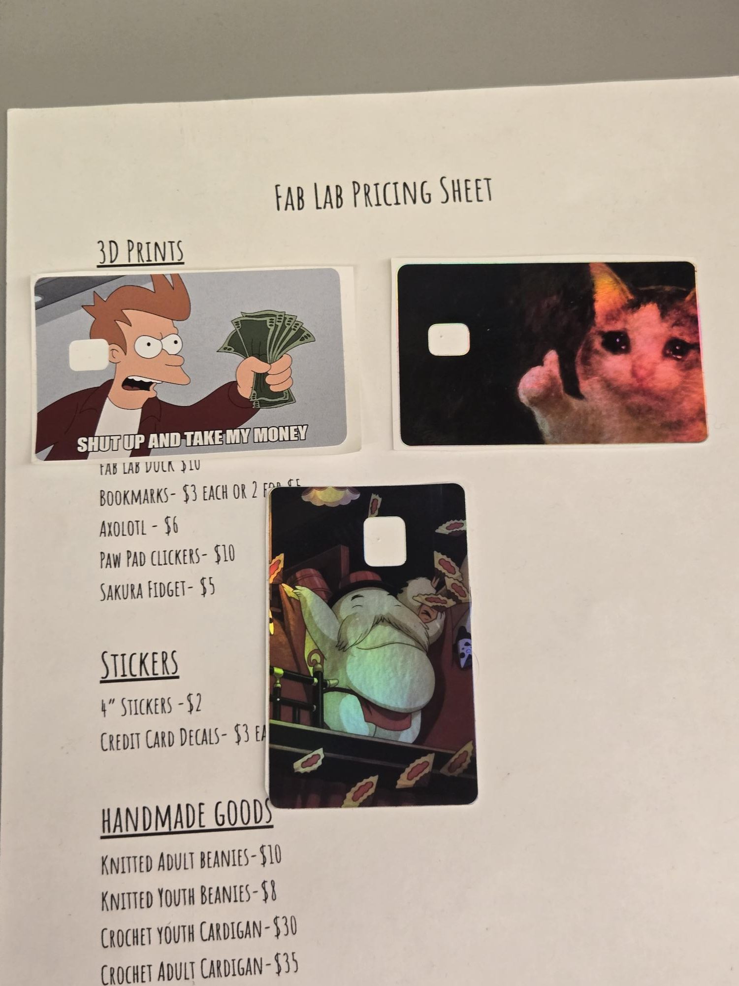 Fab Lab helps students make their cards fab