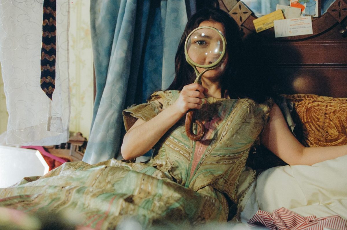 Mitski photographed and captured by Lexie Alley for "Nothing About to Happen to Me" promotional material.