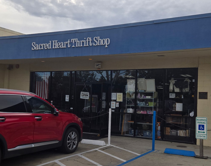 The front of the Sacred Heart Store on November 12th, 2025, in Turlock.