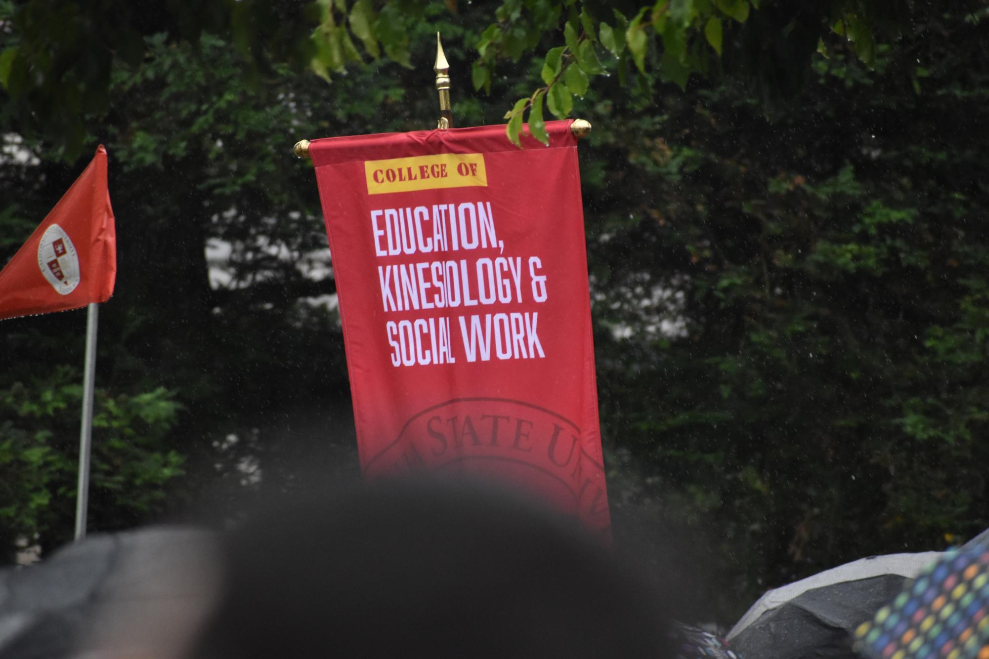 Rain did not dampen the bright future of College of Education, Kinesiology and Social work graduates